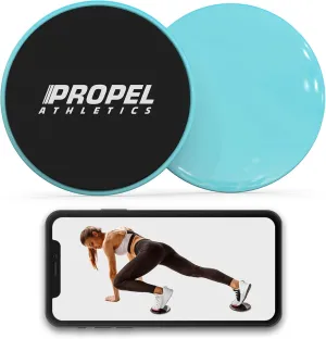 | Set of 2 Premium Core Sliders with Free Workout Video & Travel Bag | Dual Sided for Hardwood or Carpet | Ab Workout Equipment | Gliding Discs | Sliders for Working Out