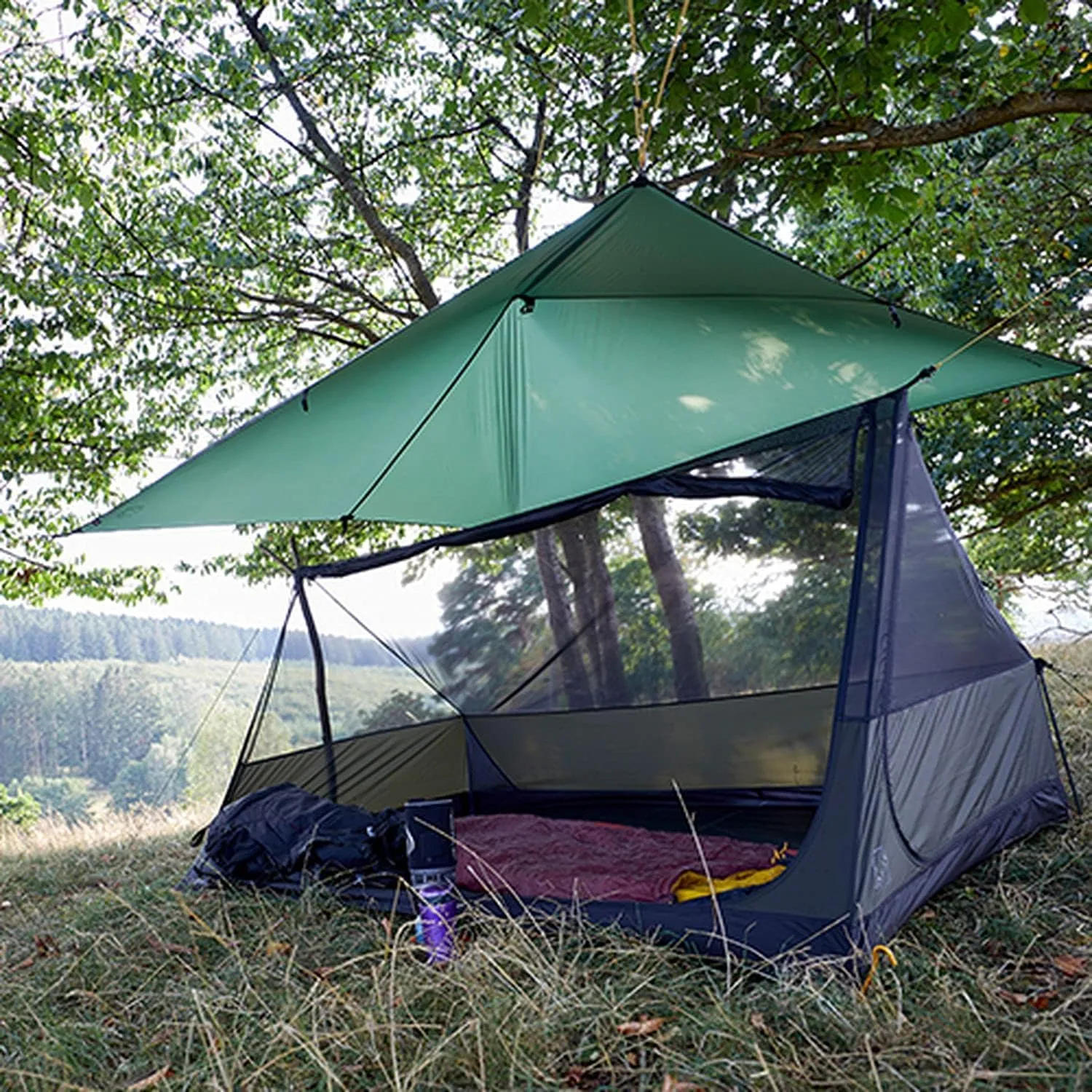 117015 Outdoor Camping Tarp Voss 5 ULW Forest Green 98.4 x 78.7 inches (250 x 200 cm)
