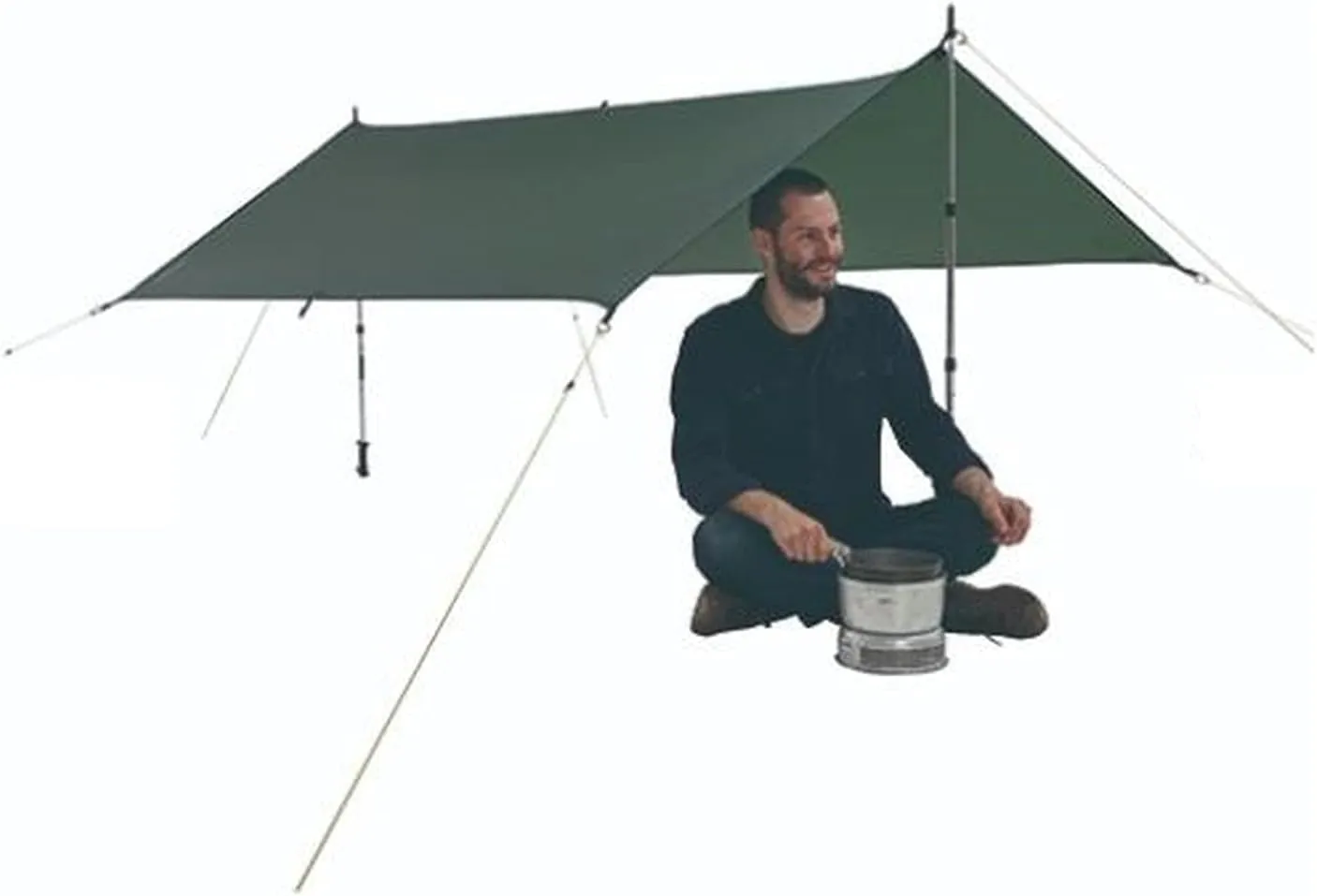 117015 Outdoor Camping Tarp Voss 5 ULW Forest Green 98.4 x 78.7 inches (250 x 200 cm)