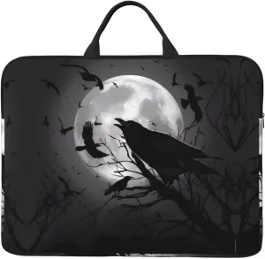 14in Laptop Case Sleeve Bag â€“ Crow Birds Full Print Design, Ideal for Business Travel and Daily Commute