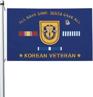 1st Special Forces Group Korean Veteran 3x5 FT Flag - Vivid Printing, Indoor Outdoor Banner with Brass Grommets