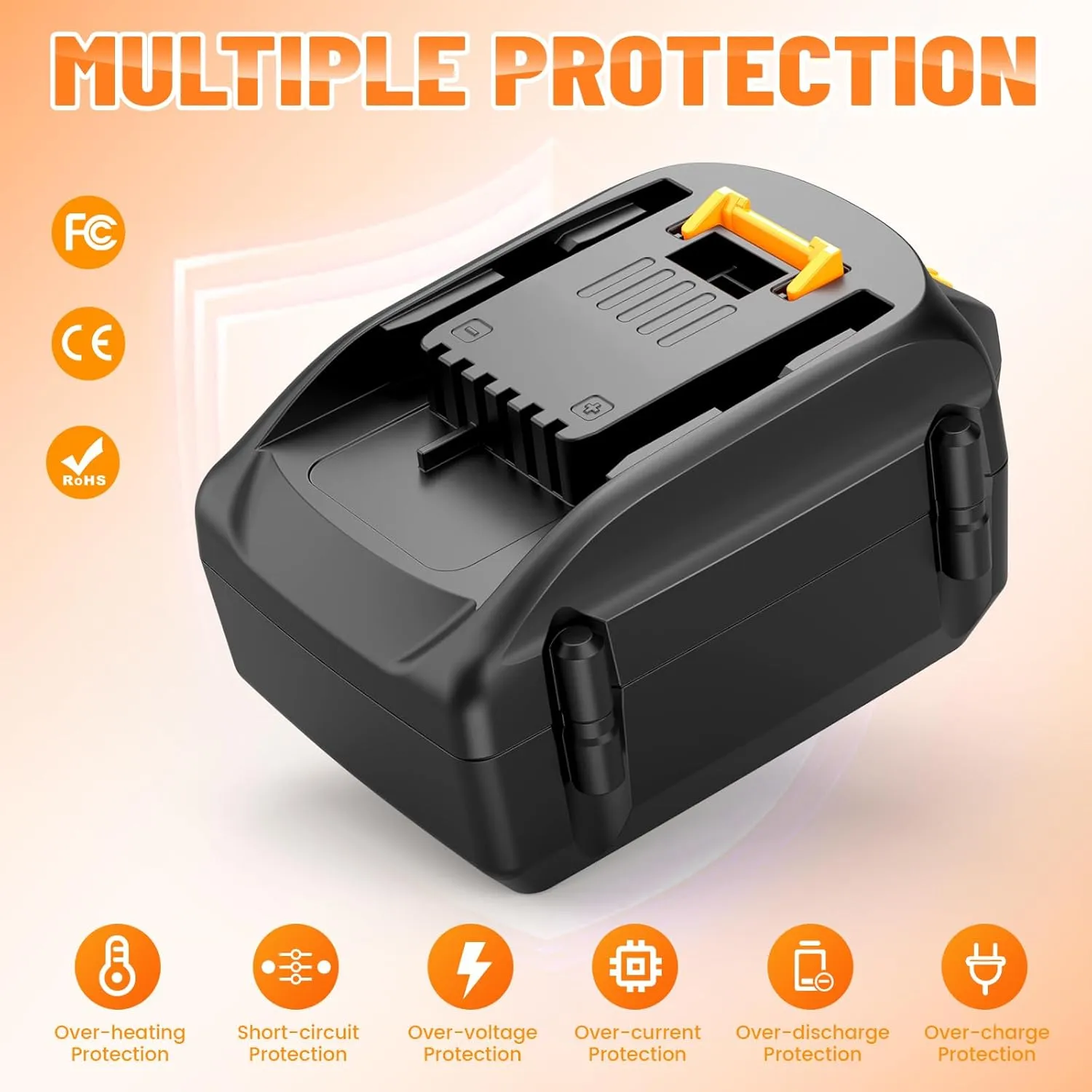 2 Packs 20V 6.0Ah Lithium Battery Replace for Worx 20V Power Share Battery, Compatible with Worx 20 Volt WA3575 WA3525 WA3578 WA3520 WA3742 WG151s WG155s WG251s WG255s WG540s WG545s WG890