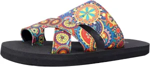 2025 Women Flat Sandals Open Toe Slip On Slingback Split Toe Soft Memory Foam Platform Slippers Low Heel Sandal Summer Comfy Cushion Footbed Casual Slides for Walking Vacation Outdoor Indoor