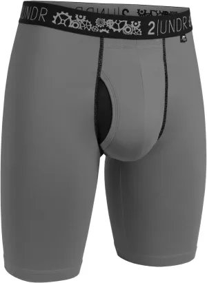 2UNDR Mens Gear Shift Performance 9" Boxer Long Leg Underwear