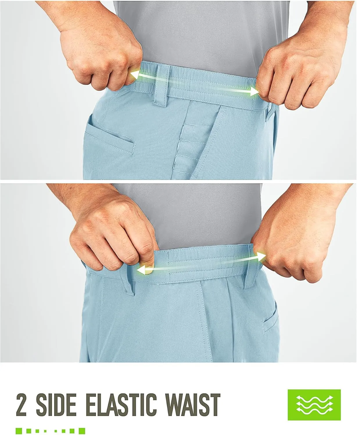 33,000ft Men's Golf Shorts 9" Dry Fit Stretch Golf Short UPF 50  Lightweight Flat Front Golf Shorts with Pockets