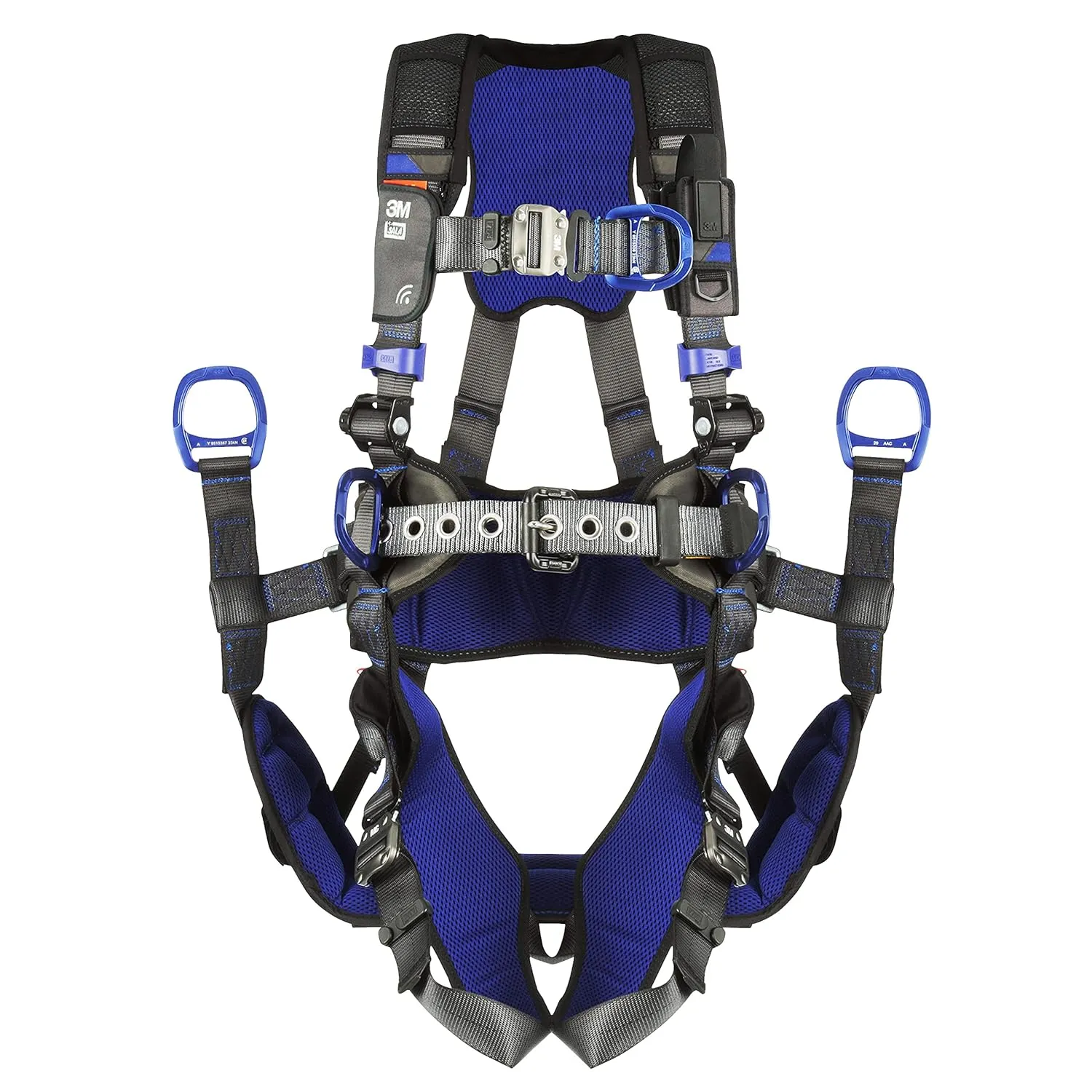 3M 1113190 DBI-SALA ExoFit X300 Comfort Tower Climbing Positioning Suspension Safety Harness, Telecommunications Fall Protection,Back,Front,Hip D-Rings,Auto-Locking Quick Connect Leg,Chest Buckles, S
