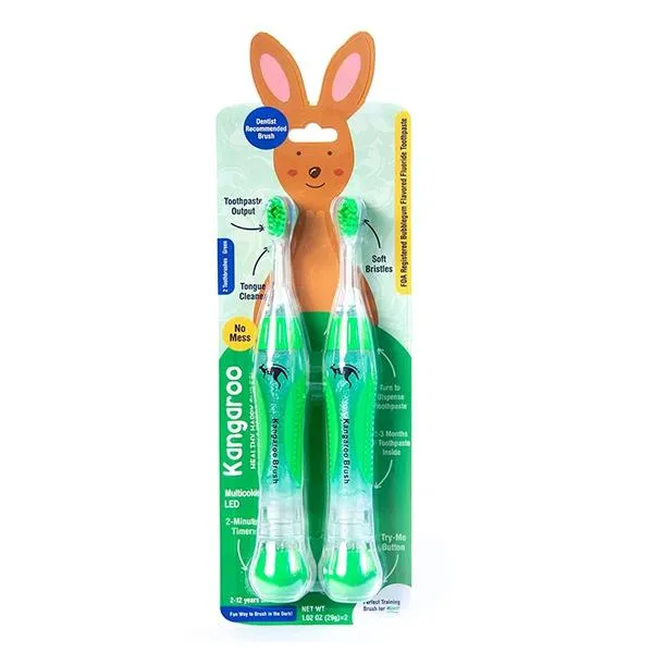 4-Pack: Kangaroo Kids Pre-Filled Toothbrush