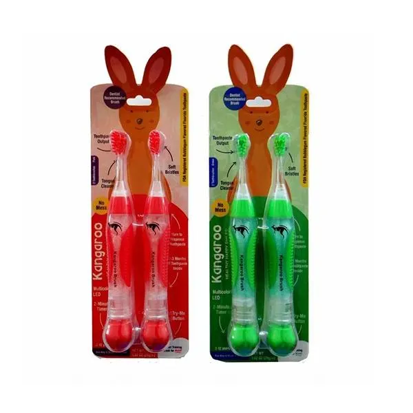 4-Pack: Kangaroo Kids Pre-Filled Toothbrush