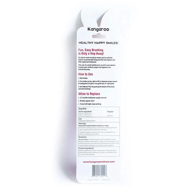 4-Pack: Kangaroo Kids Pre-Filled Toothbrush
