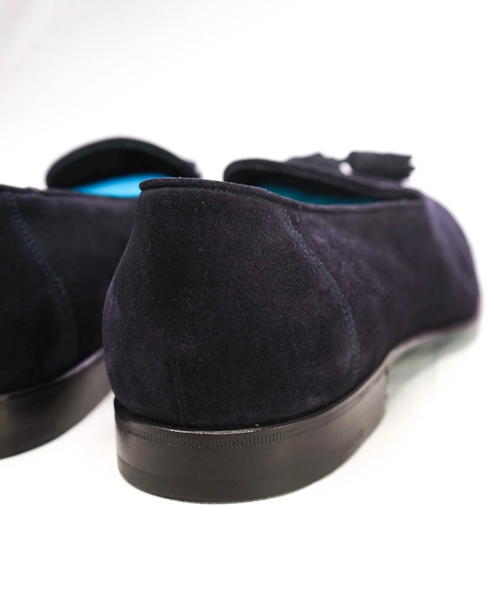 $850 Sutor Mantellassi Navy Tassel Loafers Suede Footwear 11.5