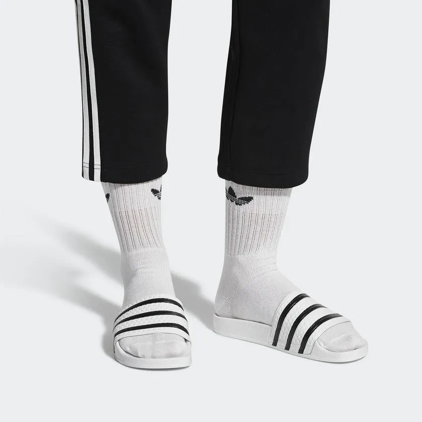 Adidas Adilette (White   Black)