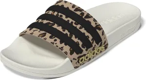 adidas Unisex Adilette Shower Slide Sandal, Off White/Black/Magic Beige, 11 US Men