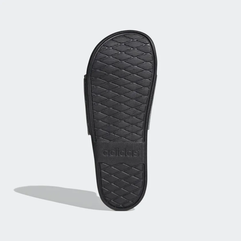 Adidas Womens Adilette Comfort Slides - Silver Metallic/Core Black