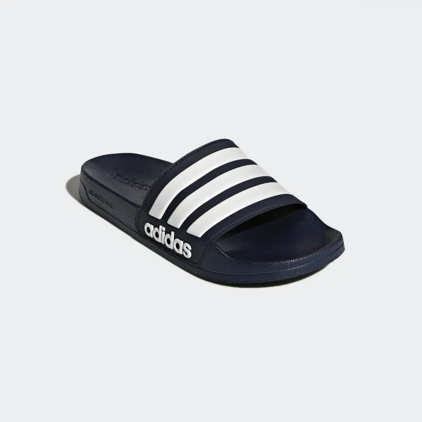 Adilette Mens Shower Slide - Navy/White