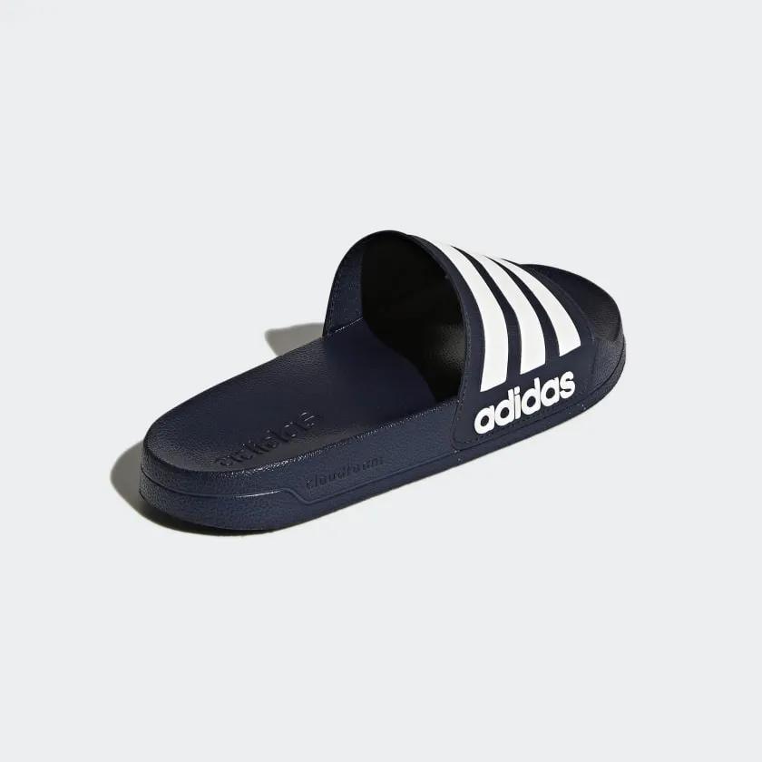 Adilette Mens Shower Slide - Navy/White