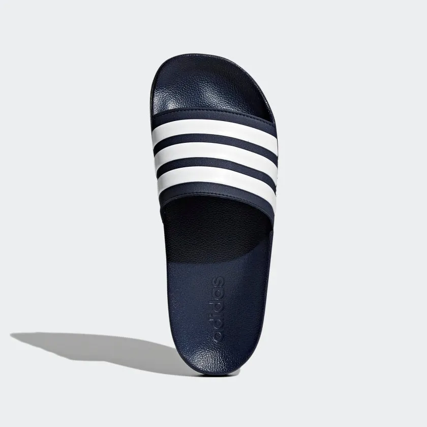 Adilette Mens Shower Slide - Navy/White