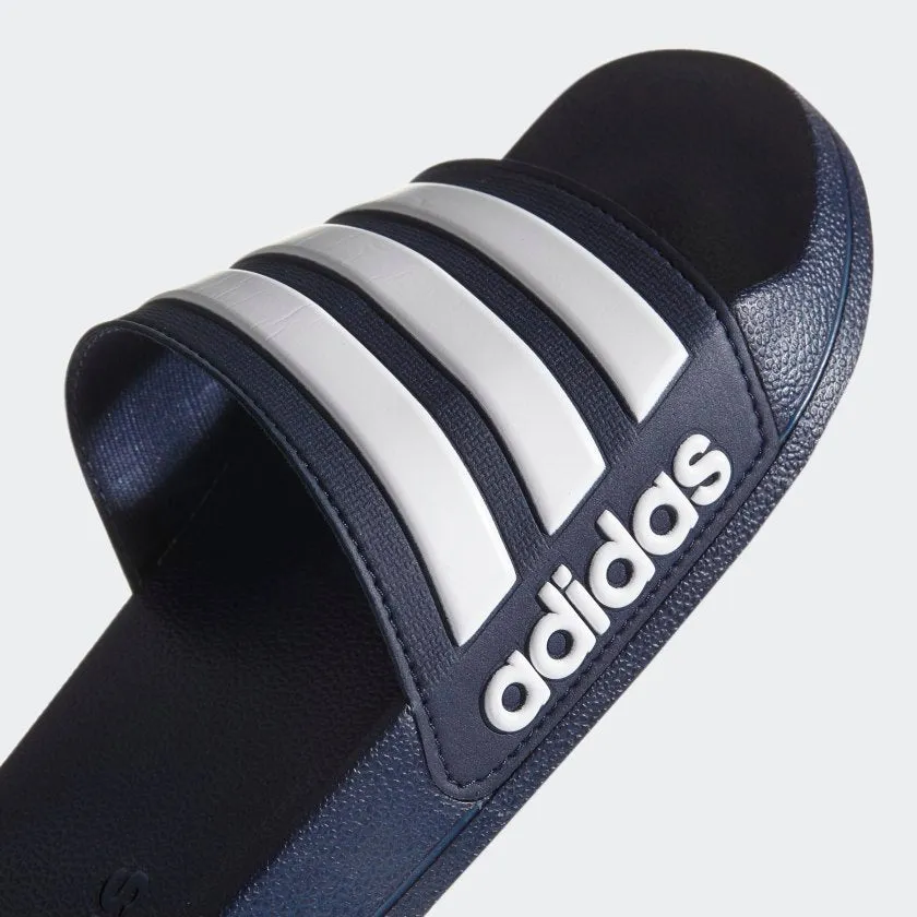 Adilette Mens Shower Slide - Navy/White