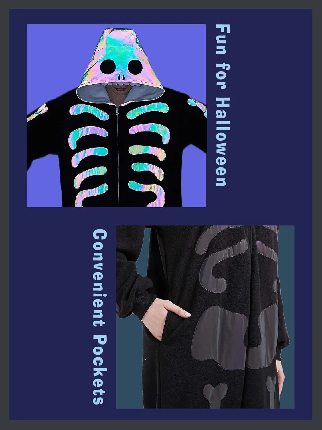 Adult Onesie Pajamas - Unisex Halloween Animal Costume Sleepwear for Men & Women - Comfy & Fun Cosplay Outfit