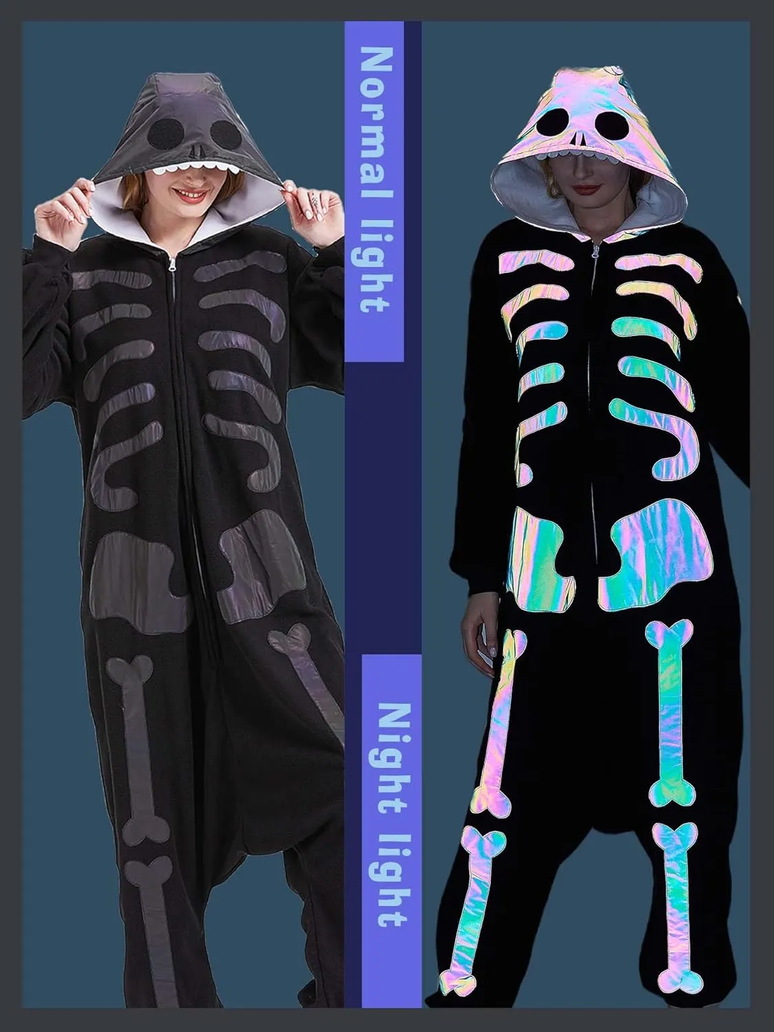 Adult Onesie Pajamas - Unisex Halloween Animal Costume Sleepwear for Men & Women - Comfy & Fun Cosplay Outfit