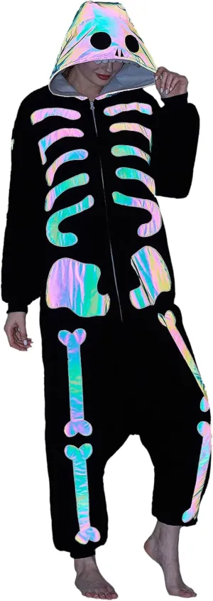 Adult Onesie Pajamas - Unisex Halloween Animal Costume Sleepwear for Men & Women - Comfy & Fun Cosplay Outfit
