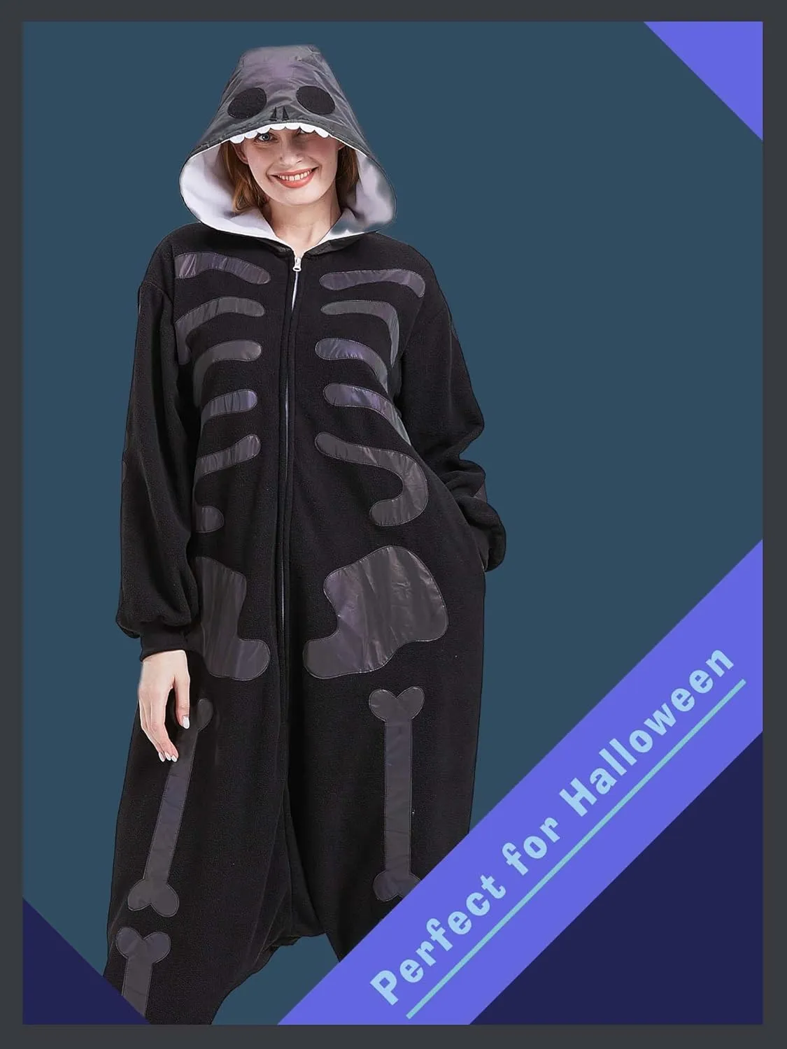 Adult Onesie Pajamas - Unisex Halloween Animal Costume Sleepwear for Men & Women - Comfy & Fun Cosplay Outfit