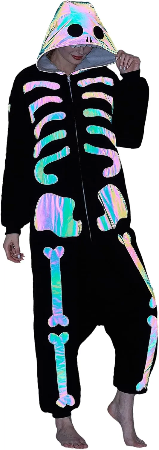 Adult Onesie Pajamas - Unisex Halloween Animal Costume Sleepwear for Men & Women - Comfy & Fun Cosplay Outfit