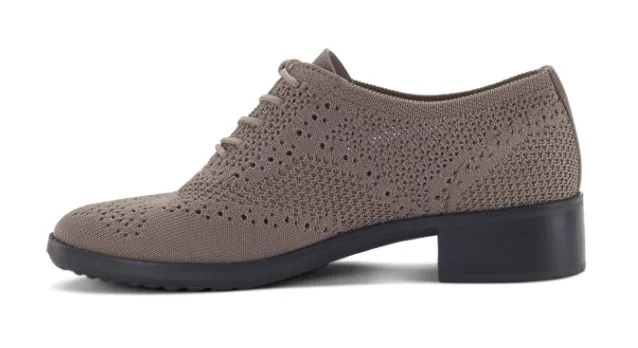 Aetrex Tan Hayden Knit Lace Up Womens Comfort Shoes EB402