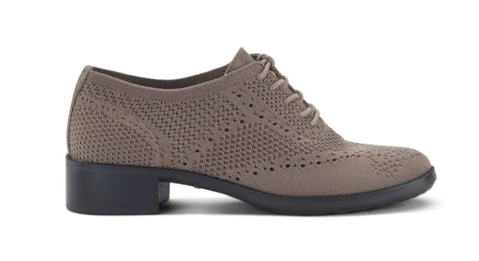 Aetrex Tan Hayden Knit Lace Up Womens Comfort Shoes EB402