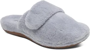 Aetrex Women's Mandy Orthopedic Closed Toe Comfy Slippers - Adjustable Memory Foam Fuzzy Slippers