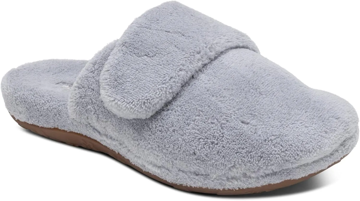 Aetrex Women's Mandy Orthopedic Closed Toe Comfy Slippers - Adjustable Memory Foam Fuzzy Slippers