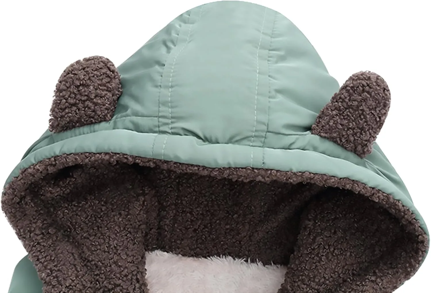 AIWUHE Toddler Boys Girls Hooded Puffer Vest Padded Warm Winter Jacket Sleeveless Bear ears Zipper Up Coat with pocket 1-7Y