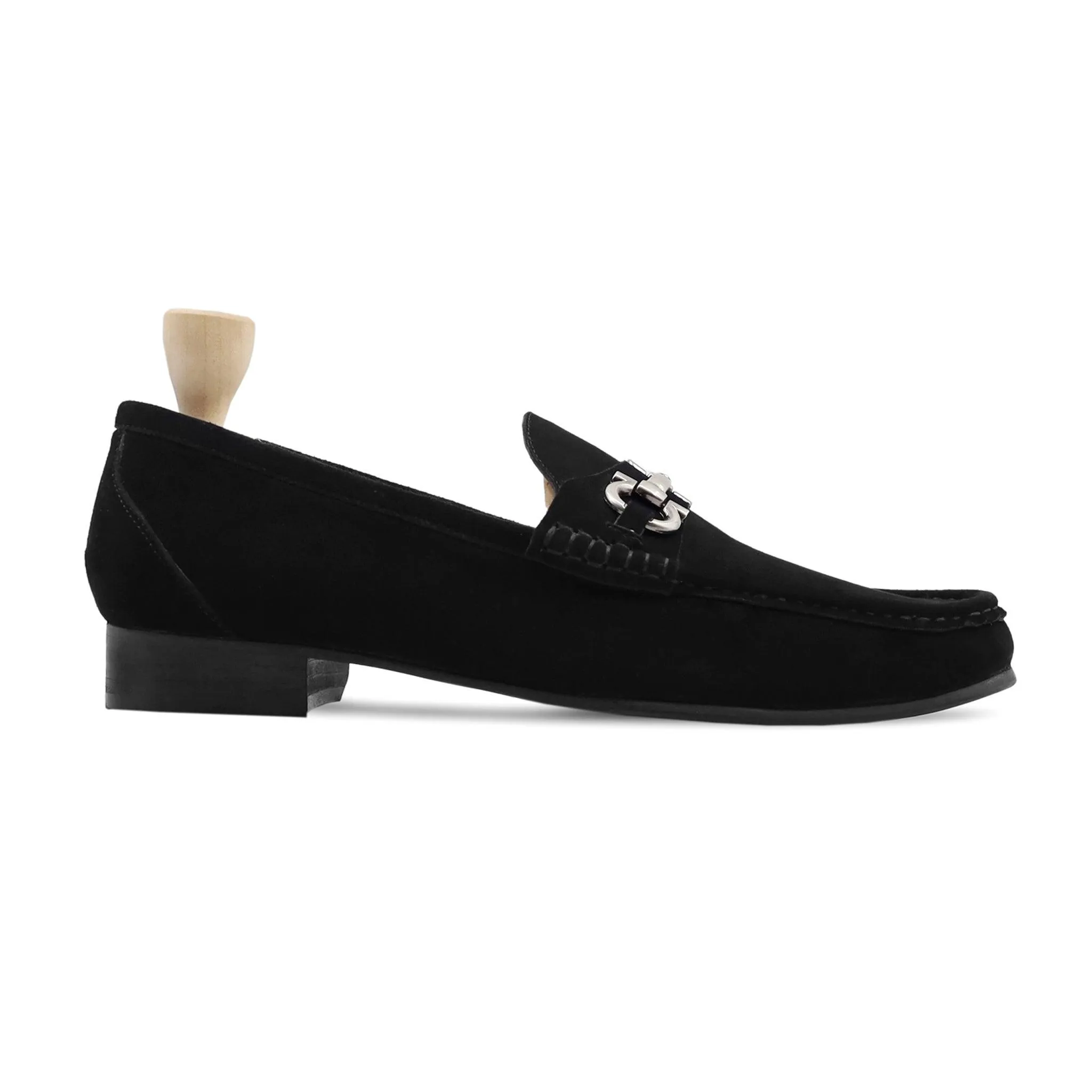 Ajax Black Suede Loafers