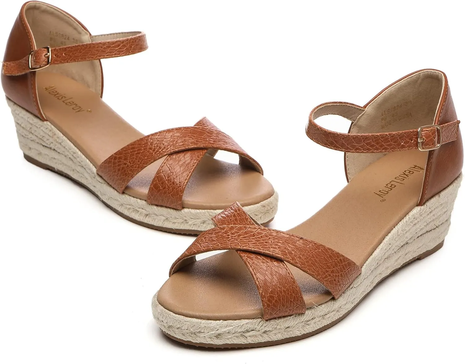 Alexis Leroy Summer Ankle Strap Comfort Sole Open Toe Flat Women's Sandals