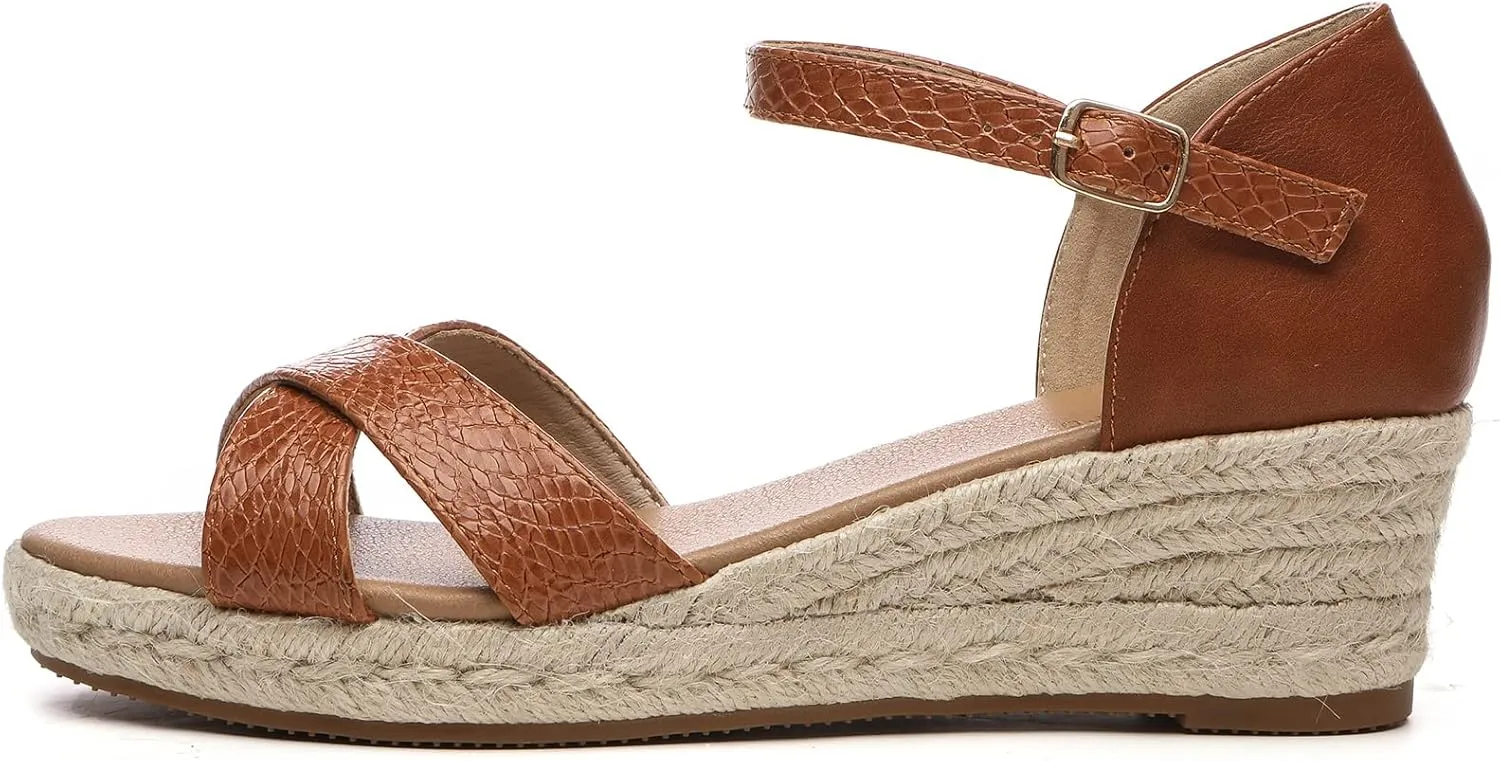 Alexis Leroy Summer Ankle Strap Comfort Sole Open Toe Flat Women's Sandals