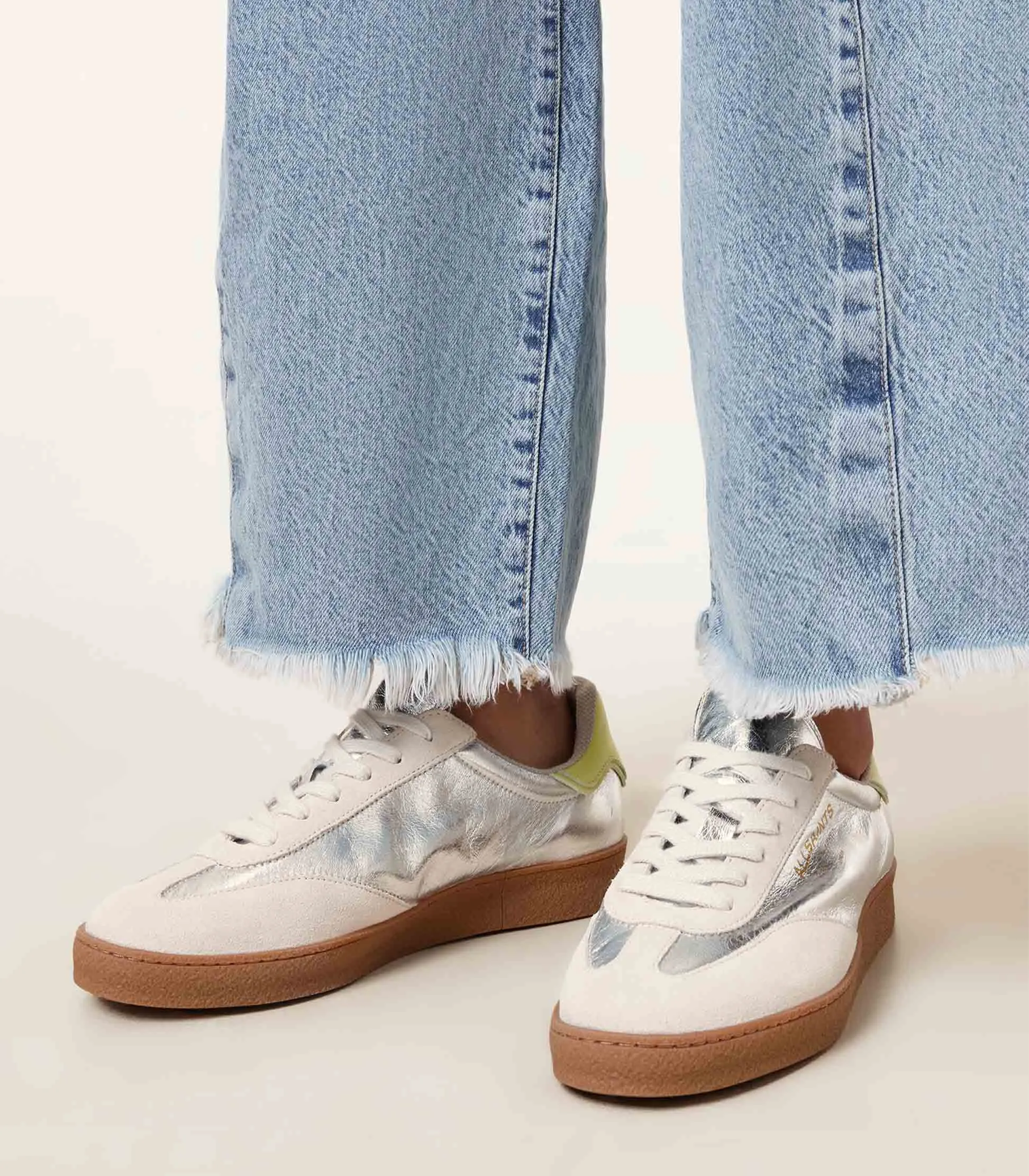 AllSaints - Thelma Metallic Low Top Trainers