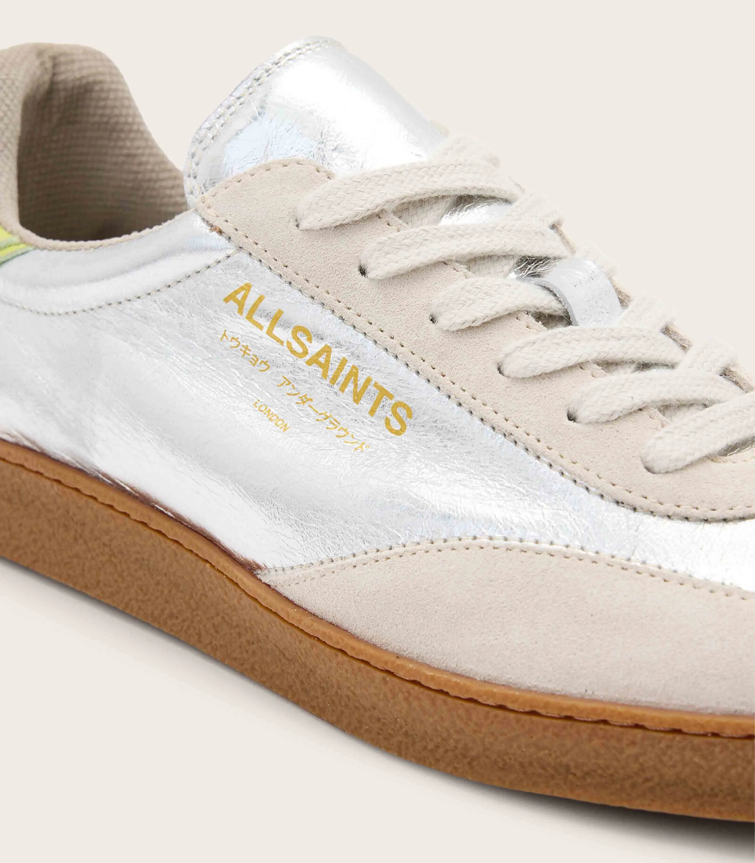 AllSaints - Thelma Metallic Low Top Trainers