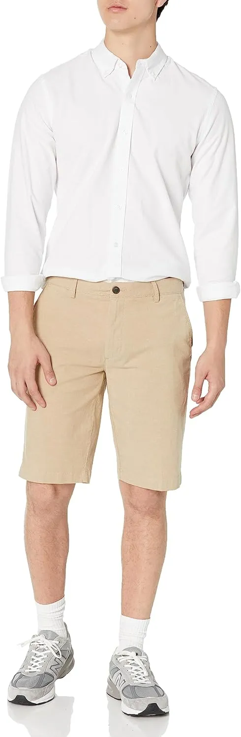 Amazon Essentials Men's Slim-Fit 11" Lightweight Comfort Stretch Oxford Short (Previously Goodthreads)