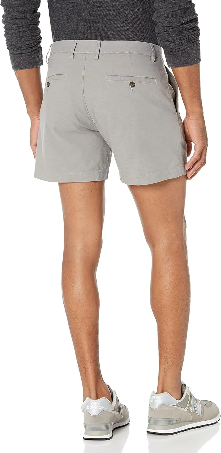 Amazon Essentials Men's Slim-Fit 5" Lightweight Comfort Stretch Oxford Short (Previously Goodthreads)