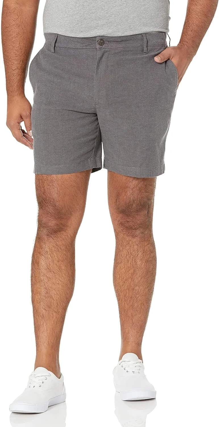 Amazon Essentials Men's Slim-Fit 7" Lightweight Comfort Stretch Oxford Short (Previously Goodthreads)