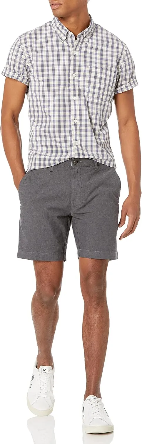 Amazon Essentials Men's Slim-Fit 7" Lightweight Comfort Stretch Oxford Short (Previously Goodthreads)