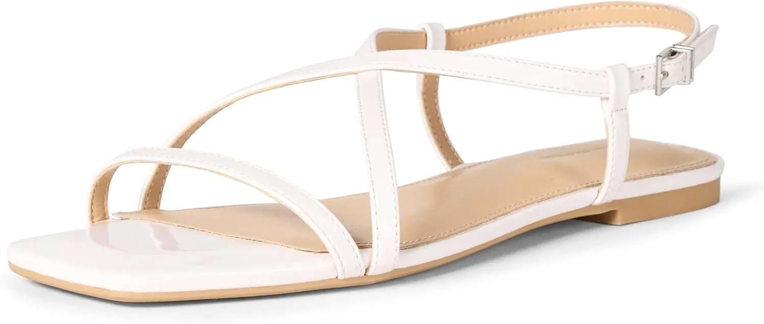 Amazon Essentials Women's Flat Strap Sandals