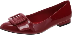 Anne Klein Womens AKKALEA Patent Padded Insole Ballet Flats