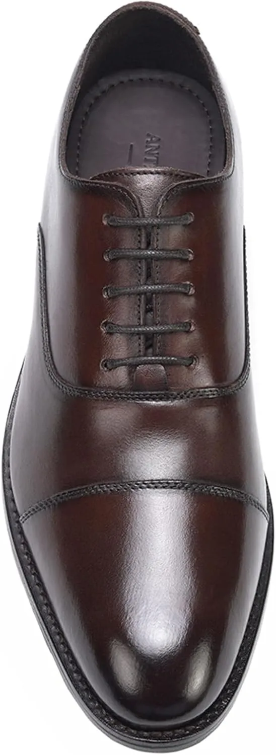 Anthony Veer Clinton Cap-Toe Oxford Dress Shoes for Men | Full-Grain Leather Upper | Goodyear Welt Construction | Ortholite Cushion Comfort | Recraftable Leather Outsole
