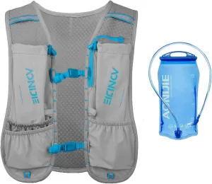 AONIJIE Running Hydration Vest for Men Women, Waterproof and Breathable 5L Hydration Backpack for Marathon Race Hiking, Fit 26.7in to 51.1in Chest
