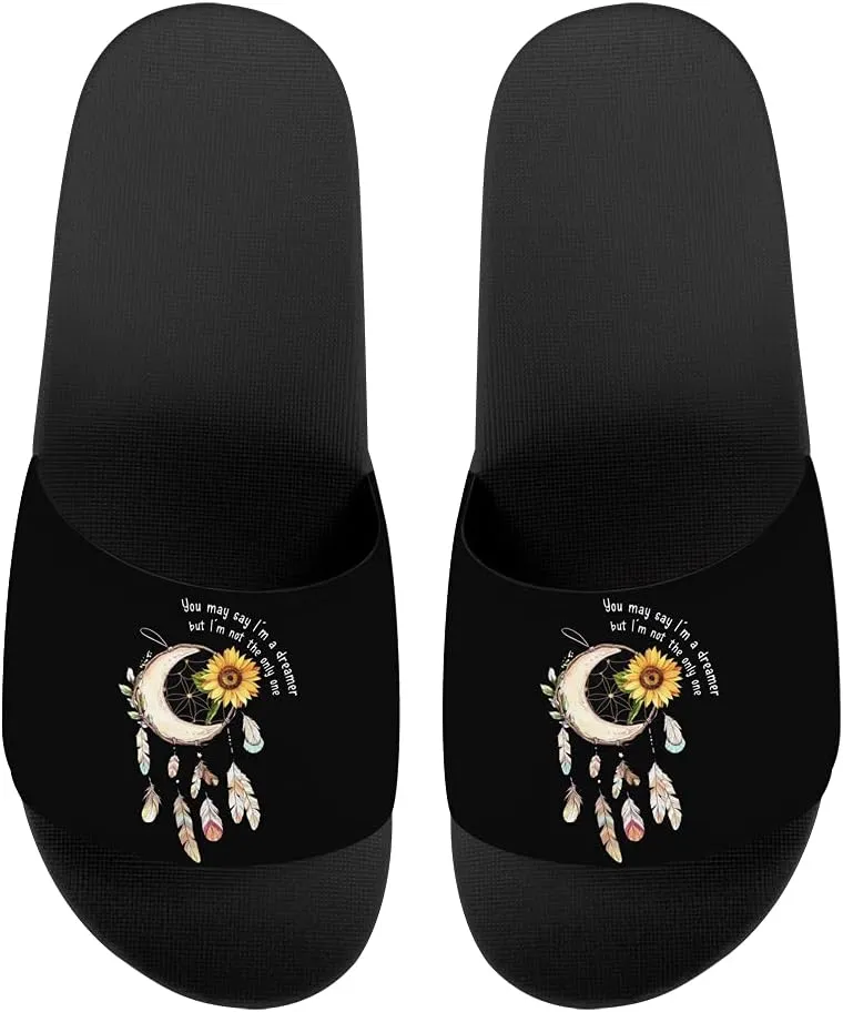 Aoopistc Womens Slide Sandals Non Slip Summer House Slippers for Girls Slip-on Flip Flops