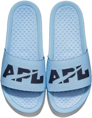 APL: Athletic Propulsion Labs Women's Big Logo Techloom Slide, Ice Blue/Midnight, 9