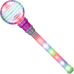 ArtCreativity Spinning Light Up Wand for Kids, 14-Inch LED Light Wand with Batteries Included, Fun Light Up Spinning Wand for Boys and Girls, Perfect Party Favor or Birthday Gift