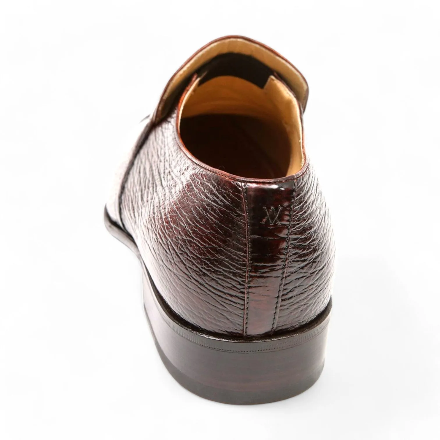 Artioli Flavio Men's Luxury Italian Shoes Shark-Skin Leather Horsebit Loafers (ART1012)