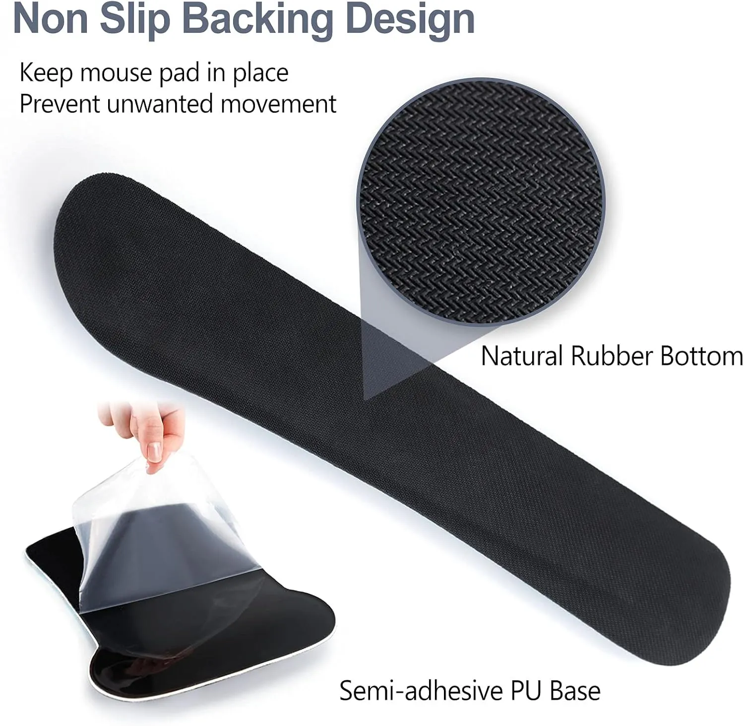 ARTSO Keyboard Wrist Rest and Mouse Pad with Wrist Support, Ergonomic Mouse Pad, Durable Comfortable for Easy Typing Pain Relief, Memory Foam Keyboard Mousepad Set, Grey Marble