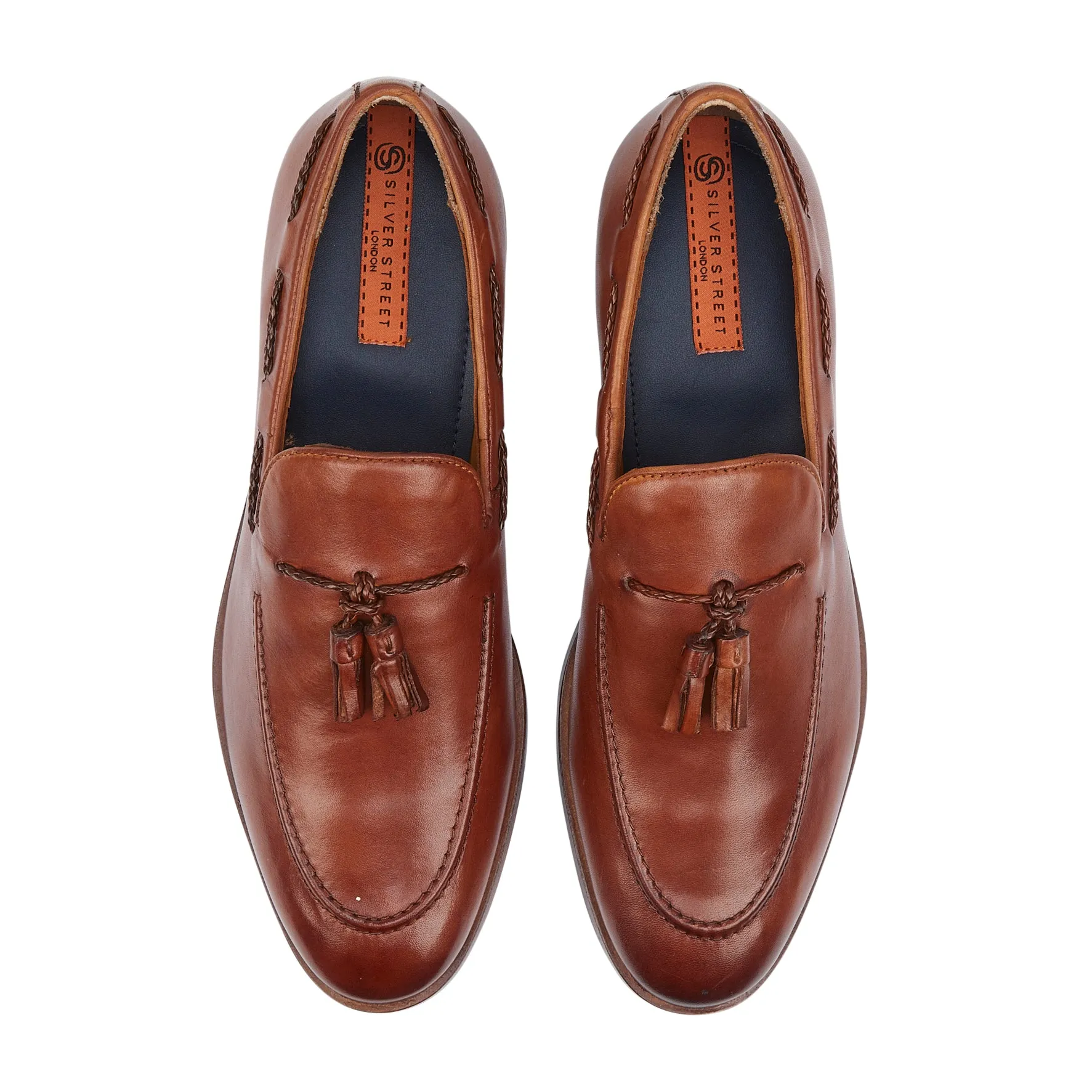 Ashford Leather Tassel Loaferss - Tan